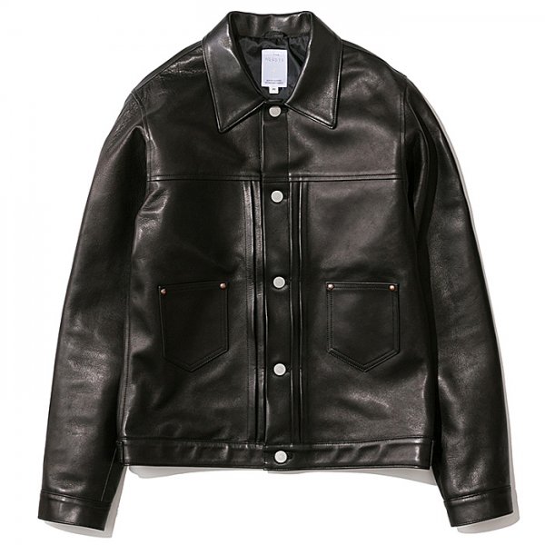 THE NERDYS <br /> LEATHER jean jacket smooth 